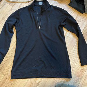Fennec Black Waffle Material Golf Quarter Zip (S)